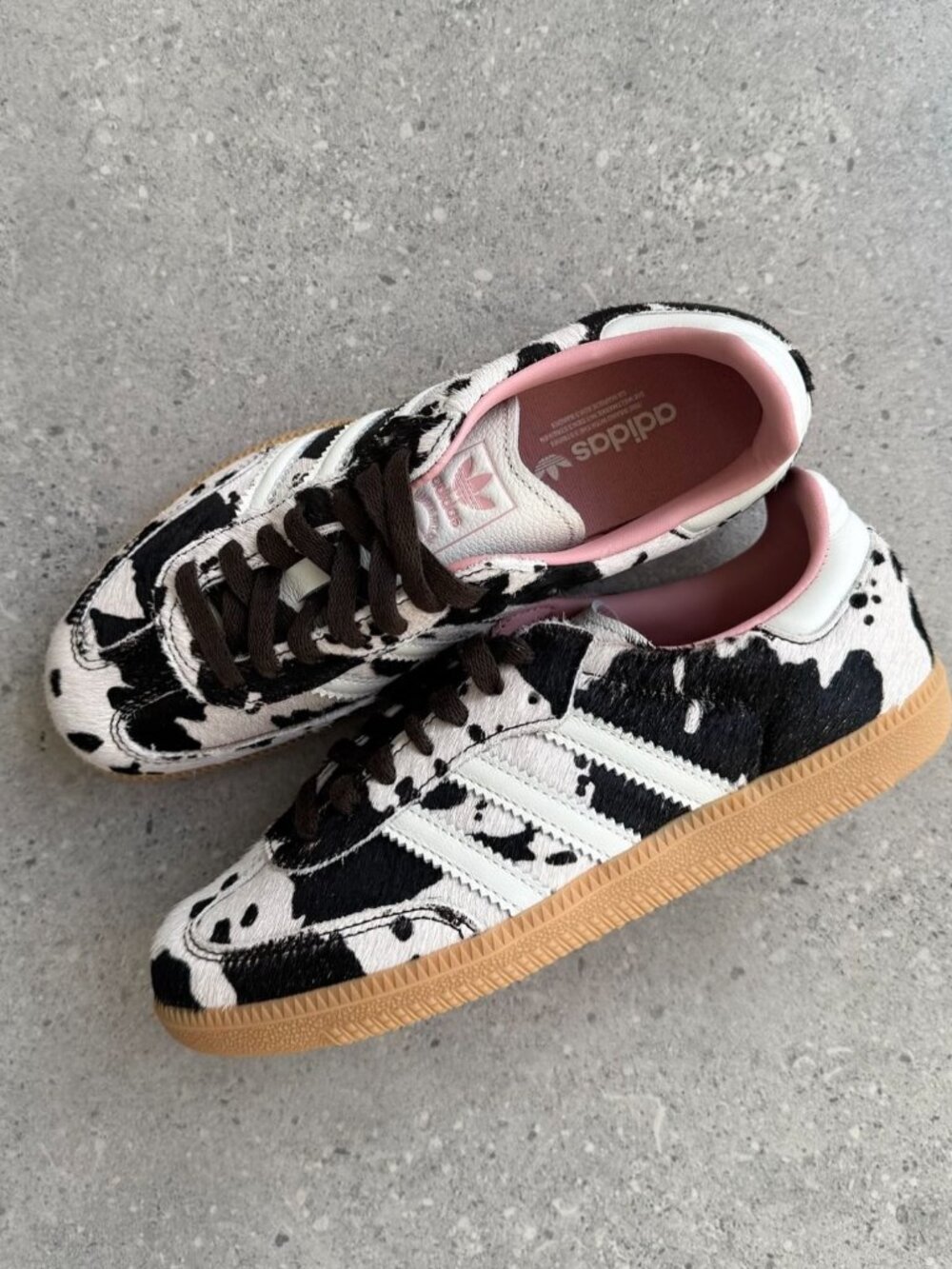 Adidas Samba OG Womens Sneaker (Cow Print, Gum) - Picture 4 of 5